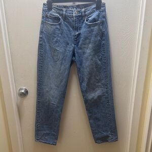 American Eagle Outfitters High Rise Ankle Straight Blue Jeans